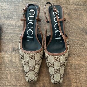 GUCCI EMBELLISHED MINO SLINGBACK